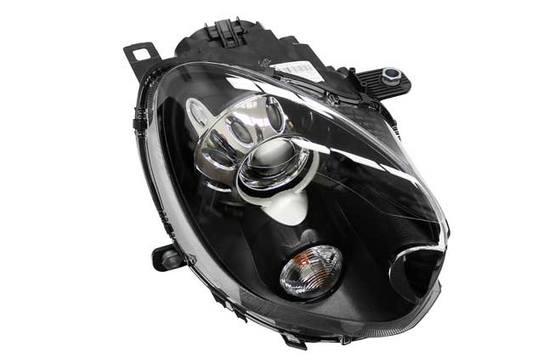 Mini Headlight Assembly - Passenger Side (Xenon) (Black) 63129808266 - Hella 354657101